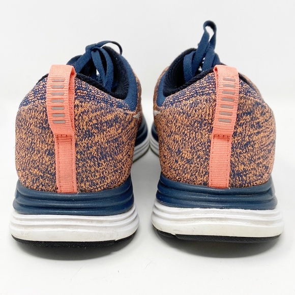 NIKE | Flyknit Lunar 1 Orange Navy 7.5 Athletic - Picture 4 of 13